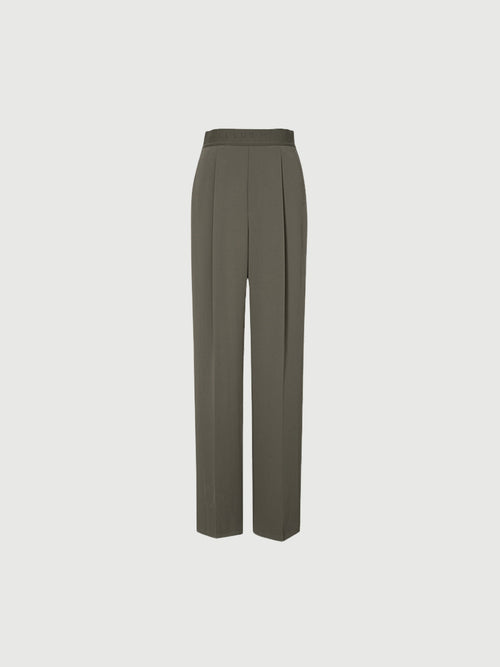 Load image 1 in gallery view. Brown-khaki straight-cut pants