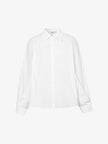 Women's White Classic Collar Long Sleeves 100% Cotton Shirt