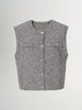 Tweed sleeveless vest