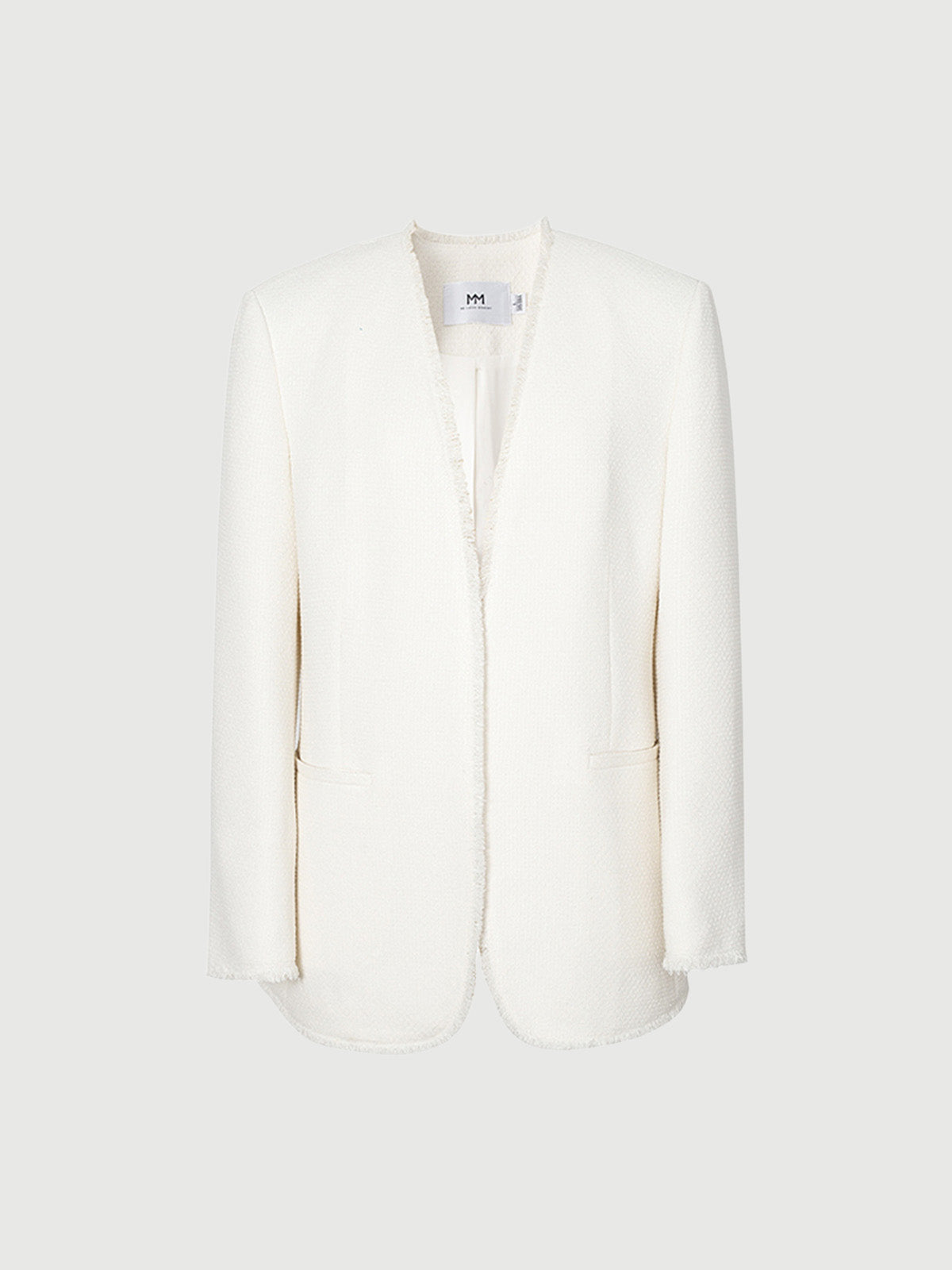 Blazer beige en tweed