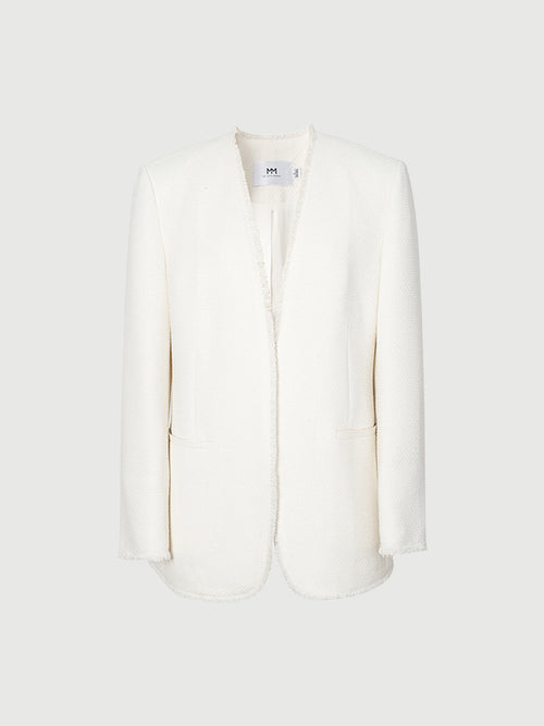 Charger l'image 1 dans la galerie. Blazer beige en tweed