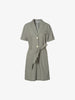 Women's Short Sleeve Belted Short Jumpsuits