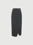 Straight cashmere skirt