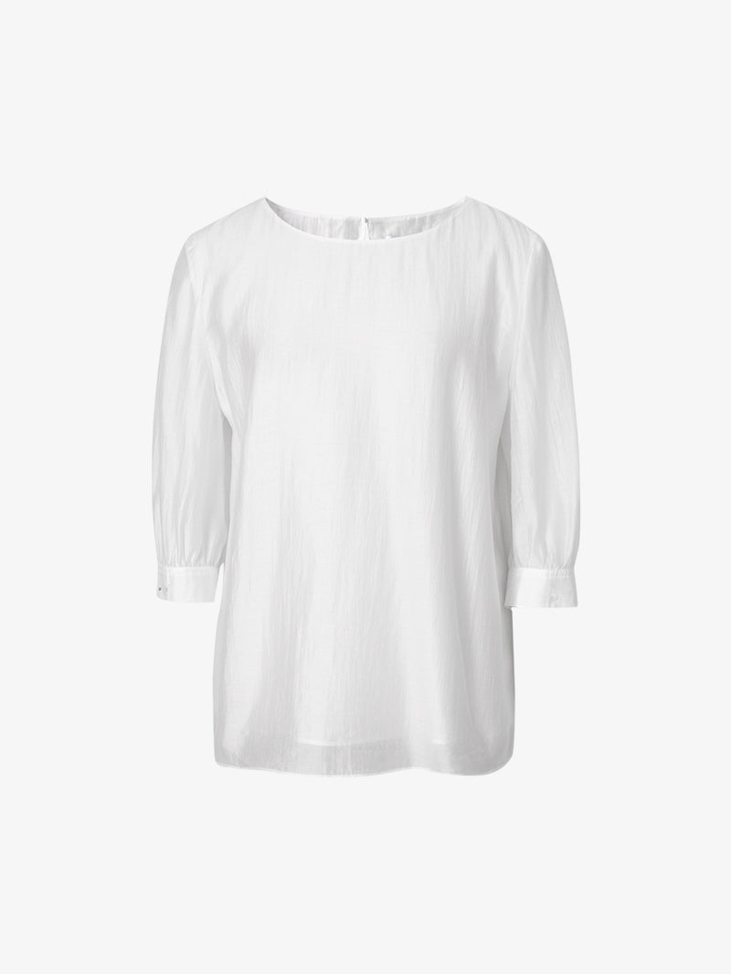 Women's White Summer Quarter Sleeve Blouse