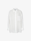 Women's White Pinstripe Long Sleeves Shirt