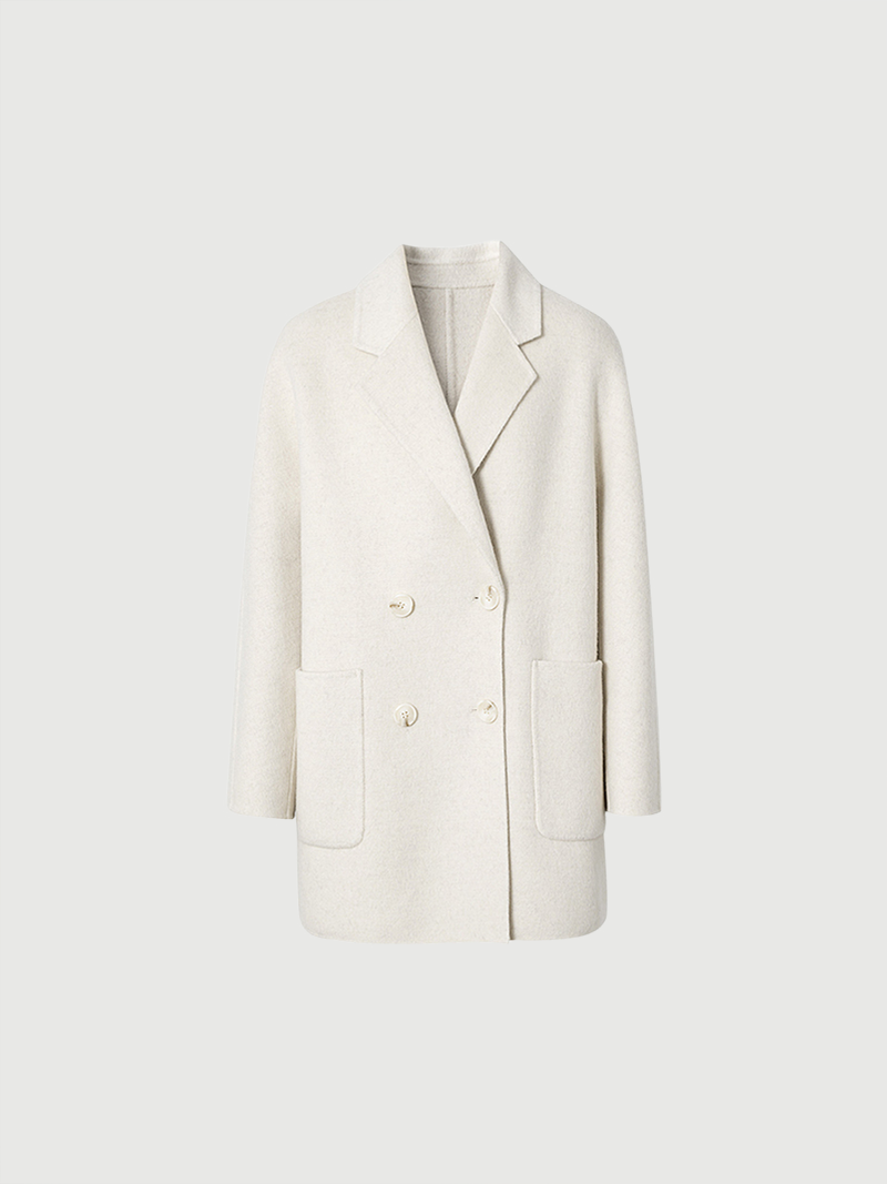 White mid-length coat