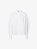 Women's White Classic Collar Deisgn Long Sleeve 100% Cotton Shirt