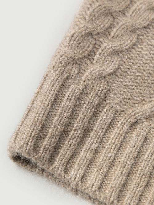 Load image 1 in gallery view. Brown cashmere cardigan, V-neck, buttoned