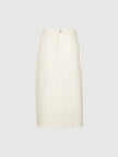 Women's Off-White Straight Fit Skirt
