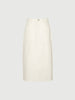 Women's Off-White Straight Fit Skirt