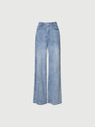 Straight blue denim cotton jeans