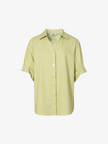 Women's Green Polo V Neck Short Sleeves 100% High Quality Cotton Shirt
