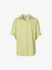 Women's Green Polo V Neck Short Sleeves 100% High Quality Cotton Shirt