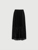 Black short skirt with pleated design