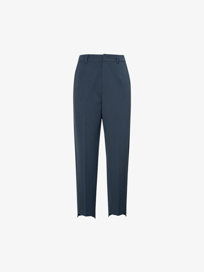 Women's Dark Blue Novelty Leg Design Trousers