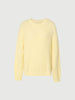 Women's Light Yellow Long Sleeve Wool Pullover Sweater