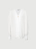 Women's White V Neck Long Sleeves Shirt