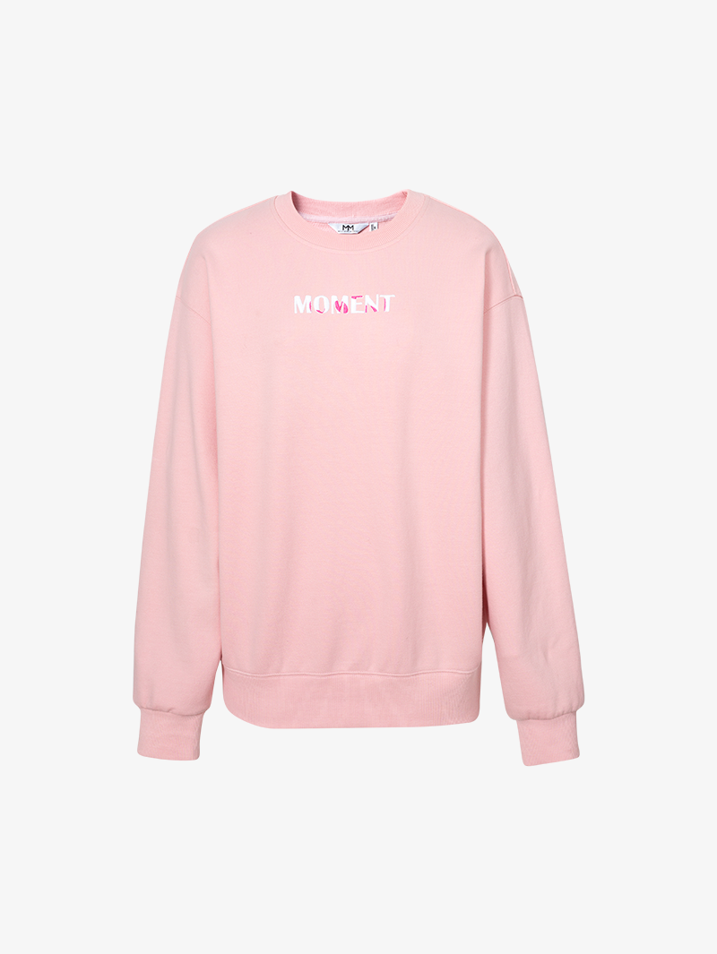 Women's Rose Pink Long Sleeve Knit Sweatershirt