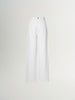 Pantalon large en coton blanc uni