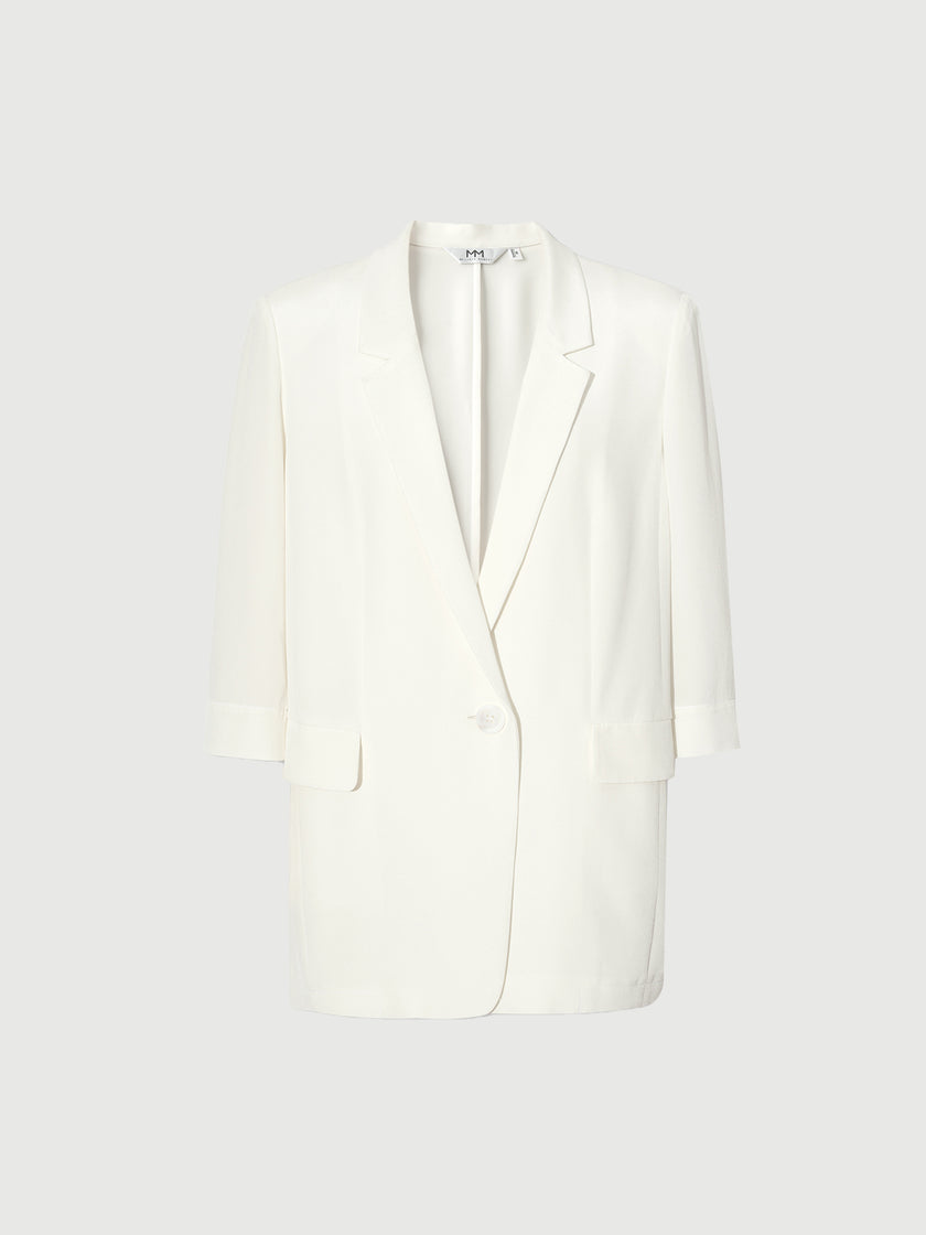 3/4 Sleeve Silk Blazer