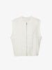 Women's White Sleeveless Wool Rib Vest Knitwear 5EA334241