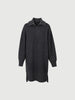 Women's Gray Stand Collar Straight Fit Winter Wool Dress