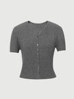 T-shirt gris tricoté