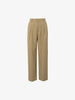 Women's Khaki Straight Fit Wool Trousers