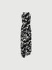 Black floral print halter neck dress
