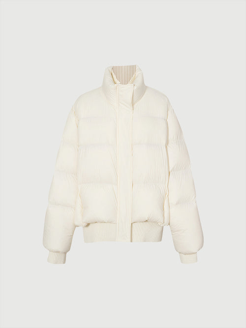 Carica immagine 1 in visualizzazione galleria. Women's White Collar Short Goose Down Jackets