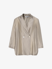 Summer pearl gray 3/4 sleeve blazer