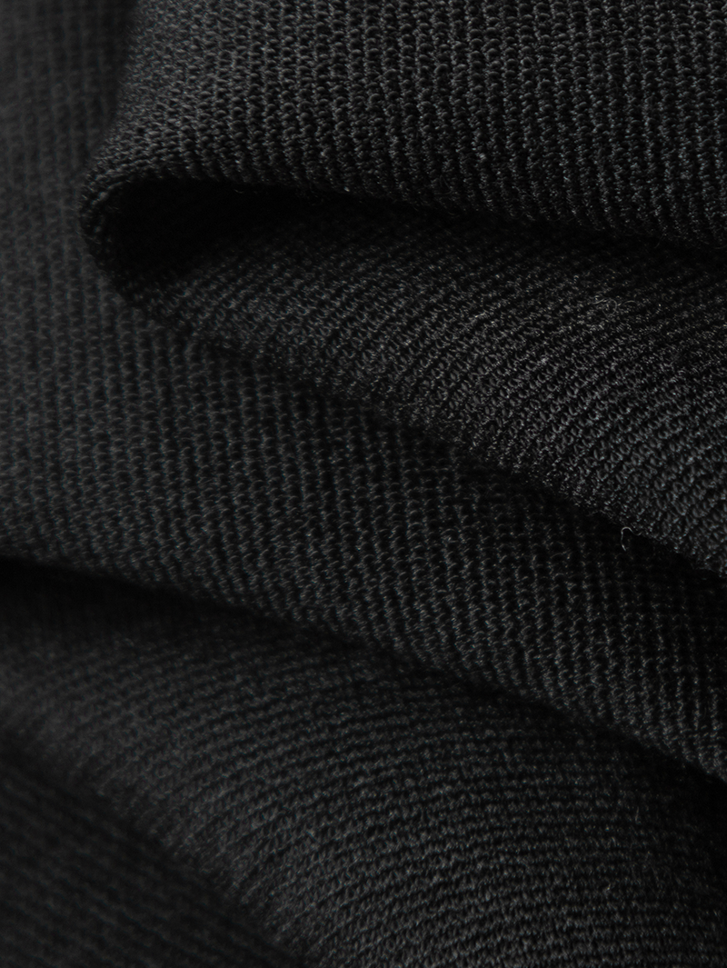 Women's Black High Waist Triacetate Draped Skirt