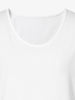 Women's White Round Neck Short Sleeves Summer T-Shirt