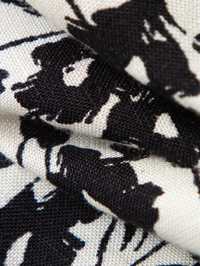 Women's Black Floral  Puff Sleeves Super Short Blouse Shirt