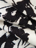 Women's Black Floral Puff Sleeves Super Short Blouse Shirt