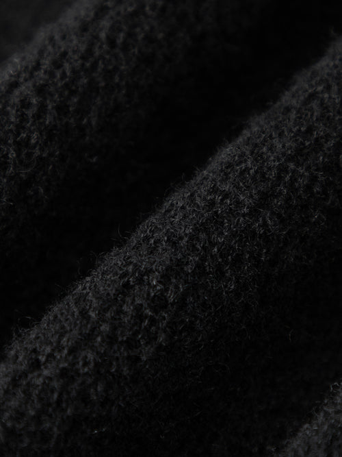 Charger l'image 1 dans la galerie. Chemise-pull en laine noir