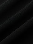Women's Black Square Neck Puff Sleeves Smooth Vinegar Dress
