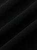 Women's Black Square Neck Puff Sleeves Smooth Vinegar Dress