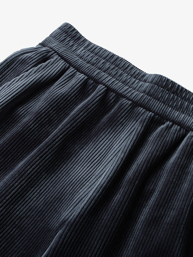 Pantalon épais à jambes larges gris foncé