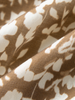 Women's Floral Caramel Square Neck Puff Sleeves Breathable Lyocell Dress