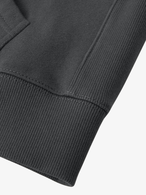 Carica immagine 1 in visualizzazione galleria. Veste grise à capuche grise zippée