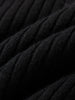 Women's Black Round Neck Sleeveless Wool Knit Dress