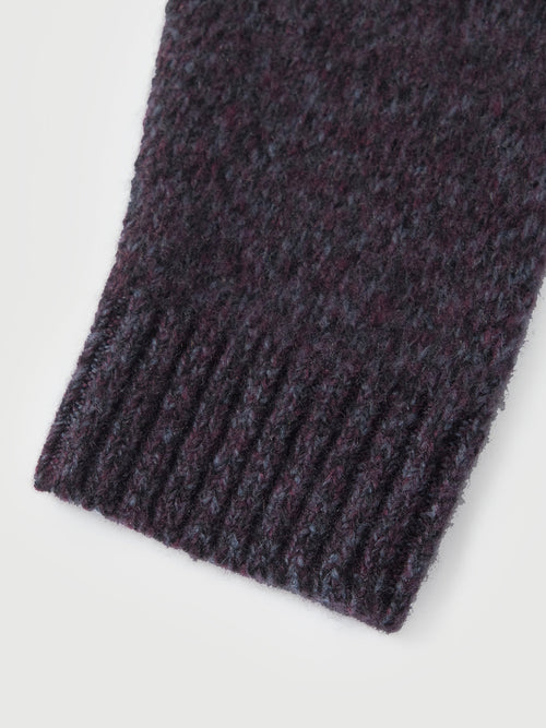 Load image 1 in gallery view. Deep Navy Crewneck Silk-Cashmere Sweater