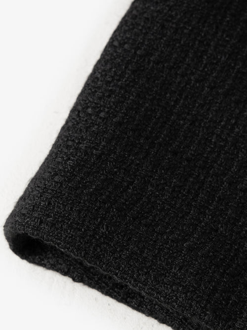Charger l'image 1 dans la galerie. Veste courte en tweed noire