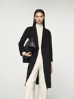 Women's Black Round Neck Stripe Knitted Vest
