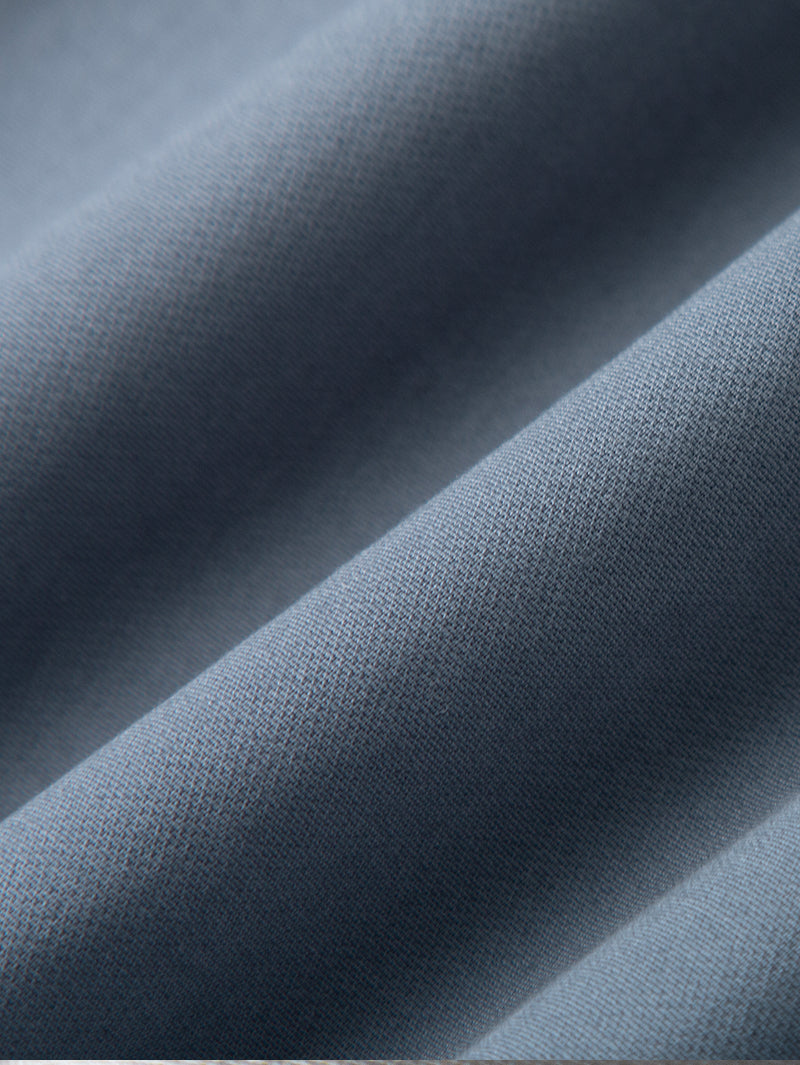 Blue mid-length straight skirt