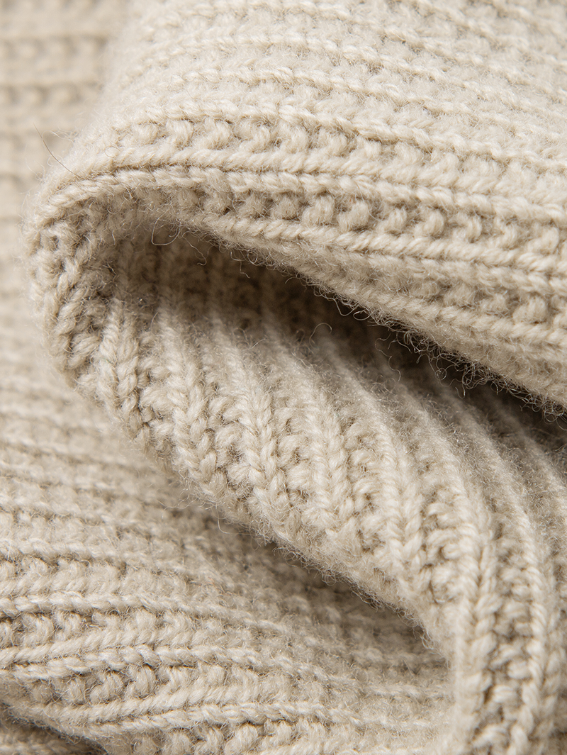 Women's Light Khaki V Neck Knit Vest