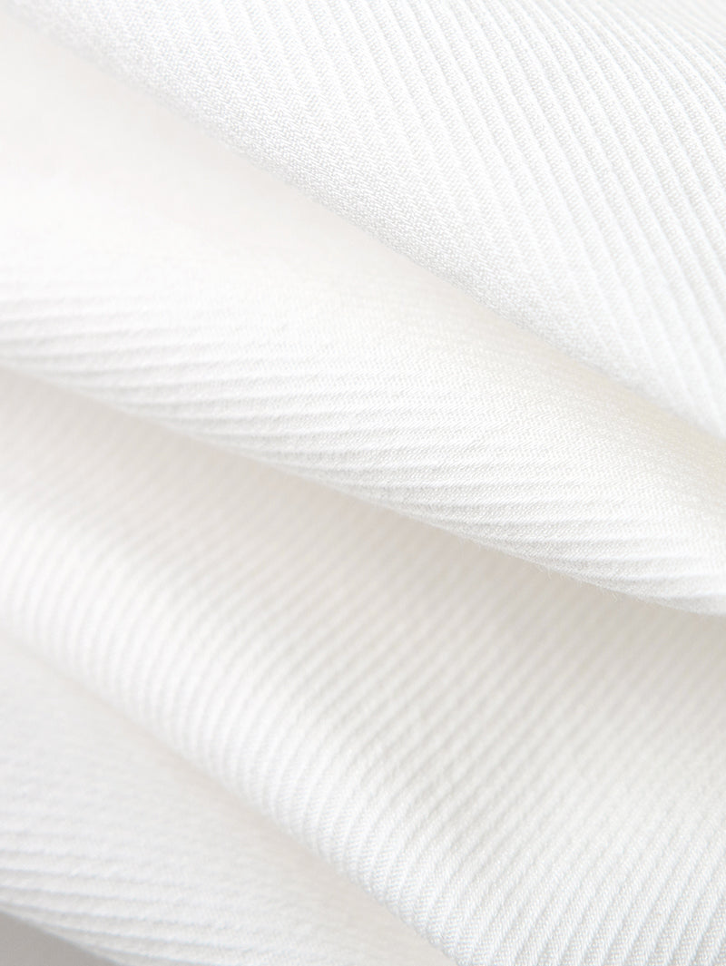 Women's White Collar Long Sleeve Cotton Triacetate Shirt