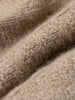 Women's Brown Polo Neck Ribbed Knit 100% Cashmere Sweater