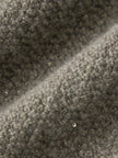 Women's Brown Classic Collar Long Sleeve Wool Vest Splicing Dress